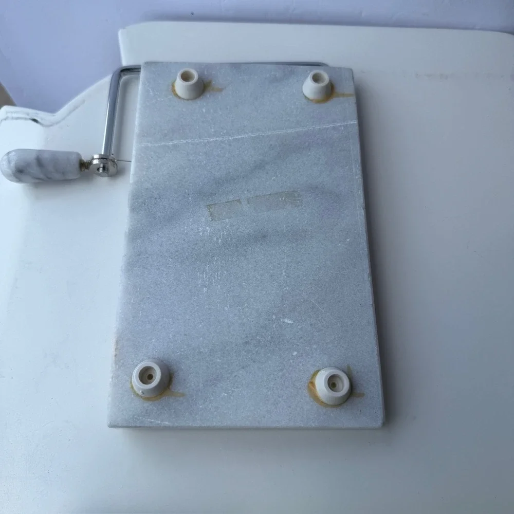Vintage Marble Cheese Slicer with Stainless Steel Wire - Kitchen Tool B-9